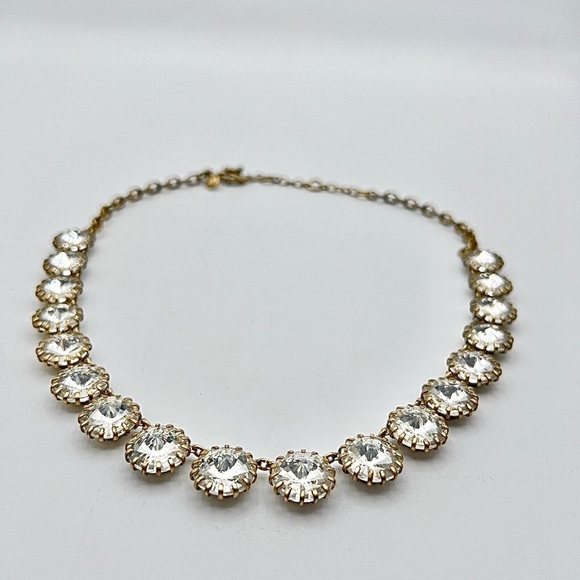 J. Crew Accessories - J. Crew Brulee Rhinestone & Brass Statement Necklace
